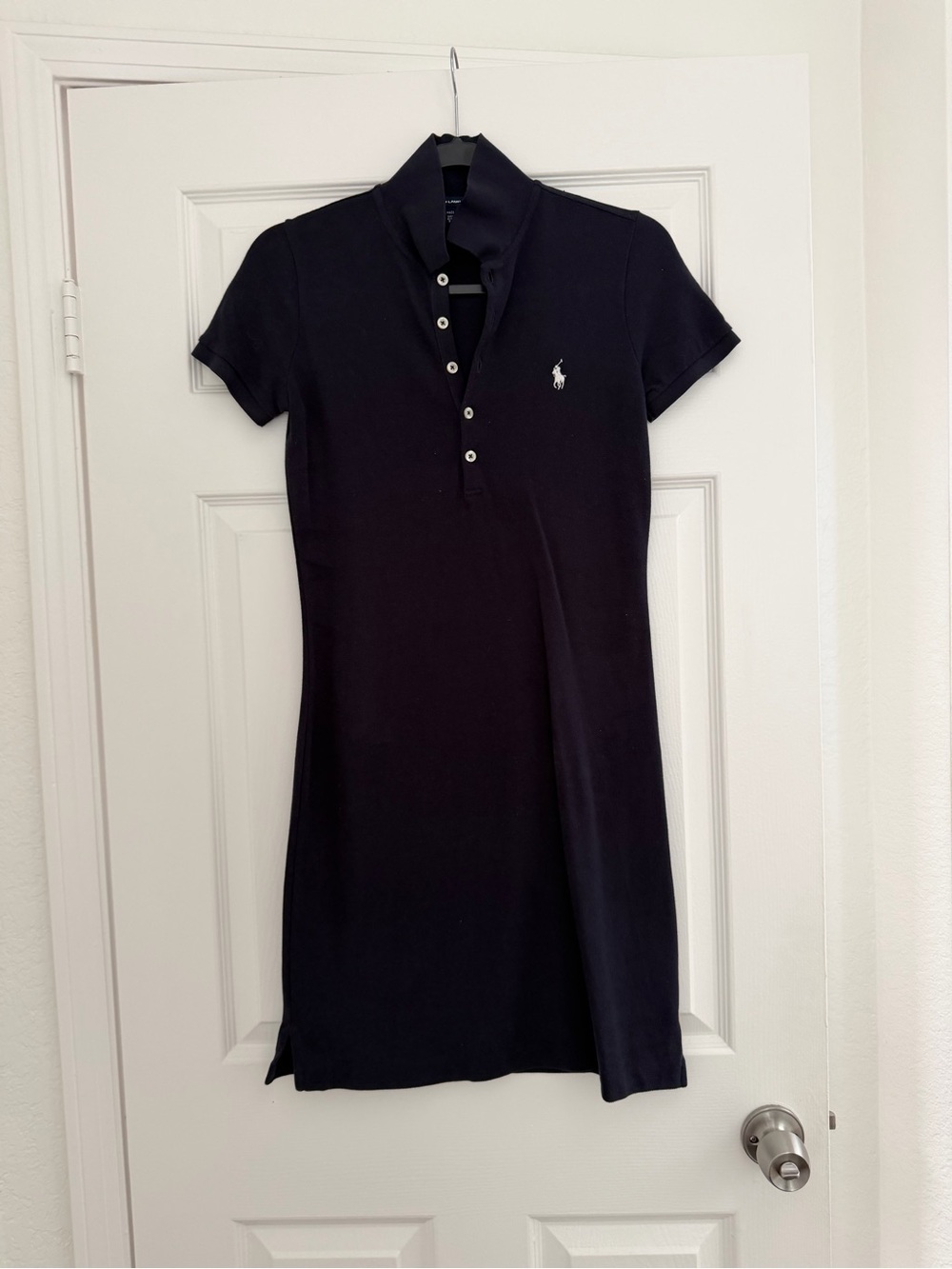 Ralph Lauren Sport Navy Polo Shirt Dress with Embroidered Pony